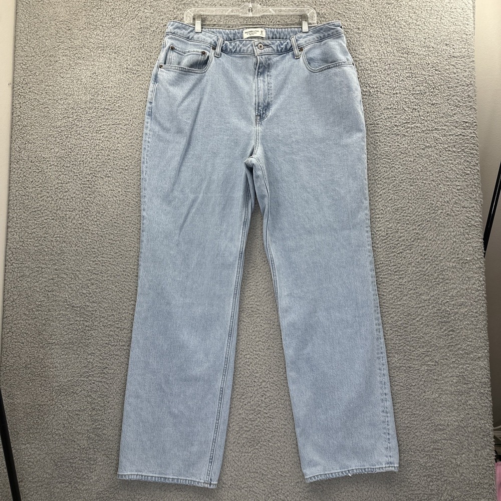 Abercrombie & Fitch The 90s Relaxed Jean High Rise Curve Love Women's 18/34 x 33